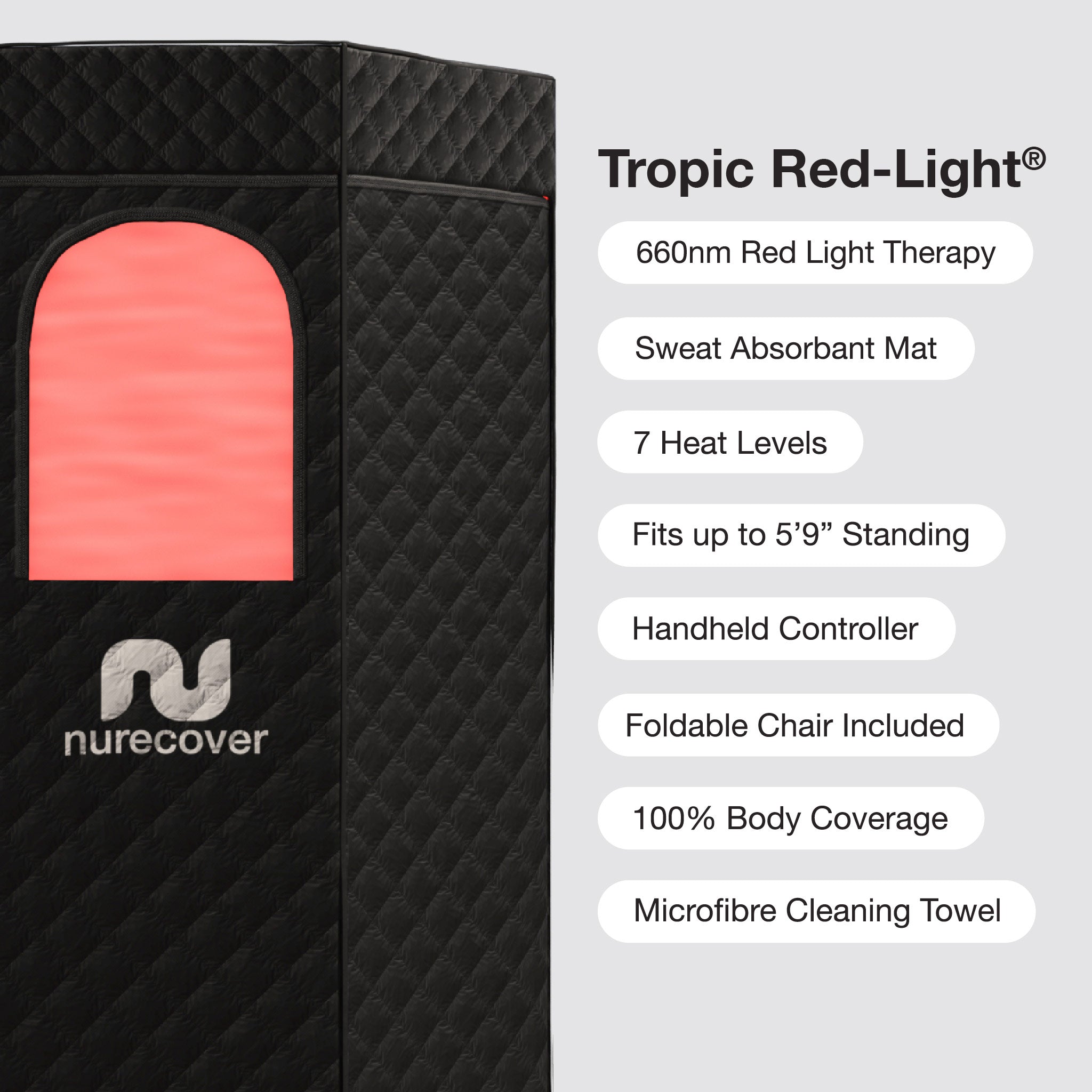 nurecover Tropic® Thuissauna + Aarding - nurecover