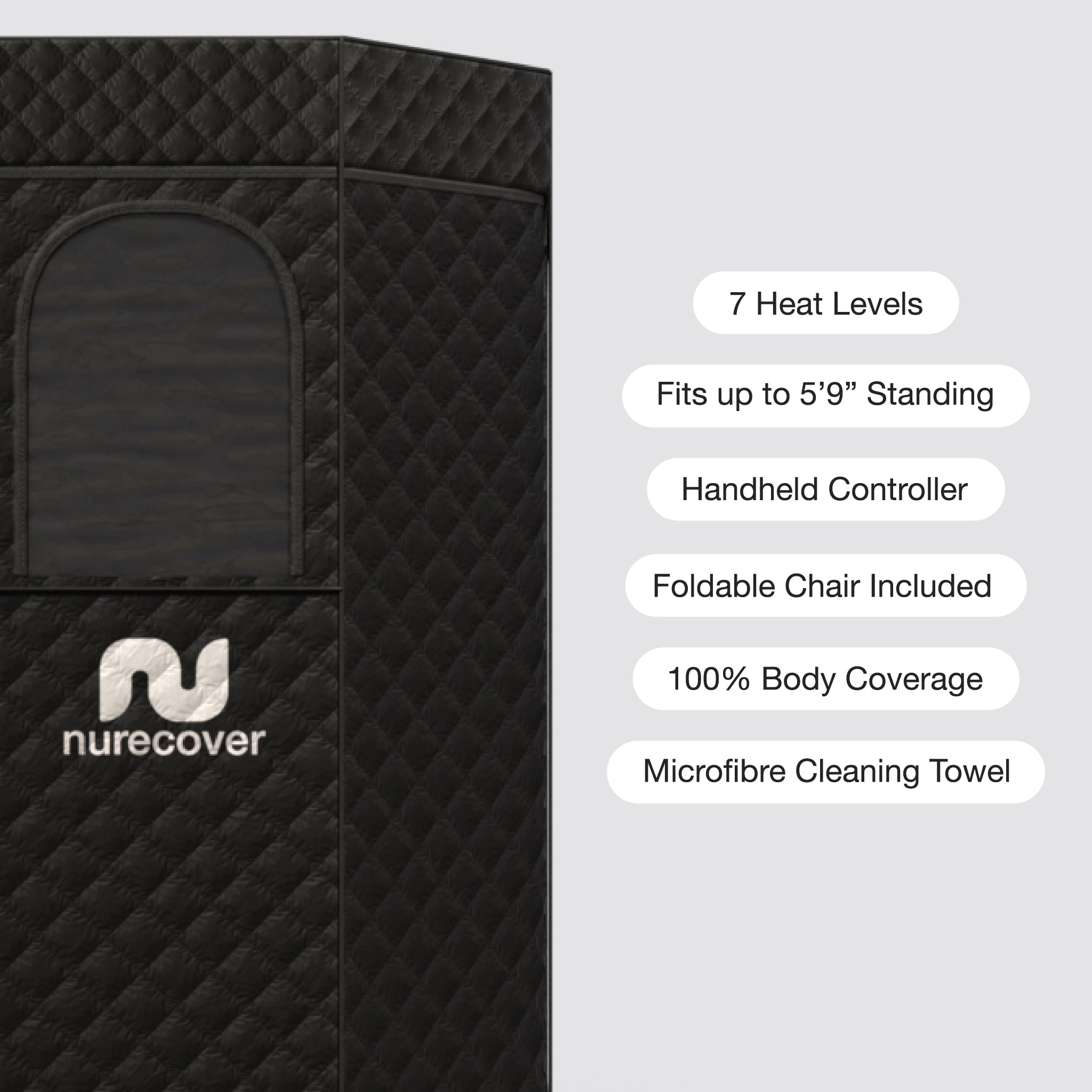 nurecover Tropic® Thuissauna + Aarding - nurecover
