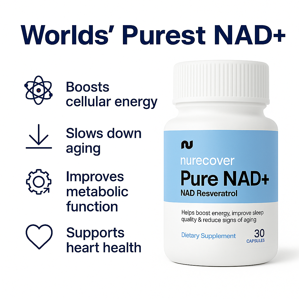 Nurecover® Pure NAD+ met Resveratrol 500g Capsules