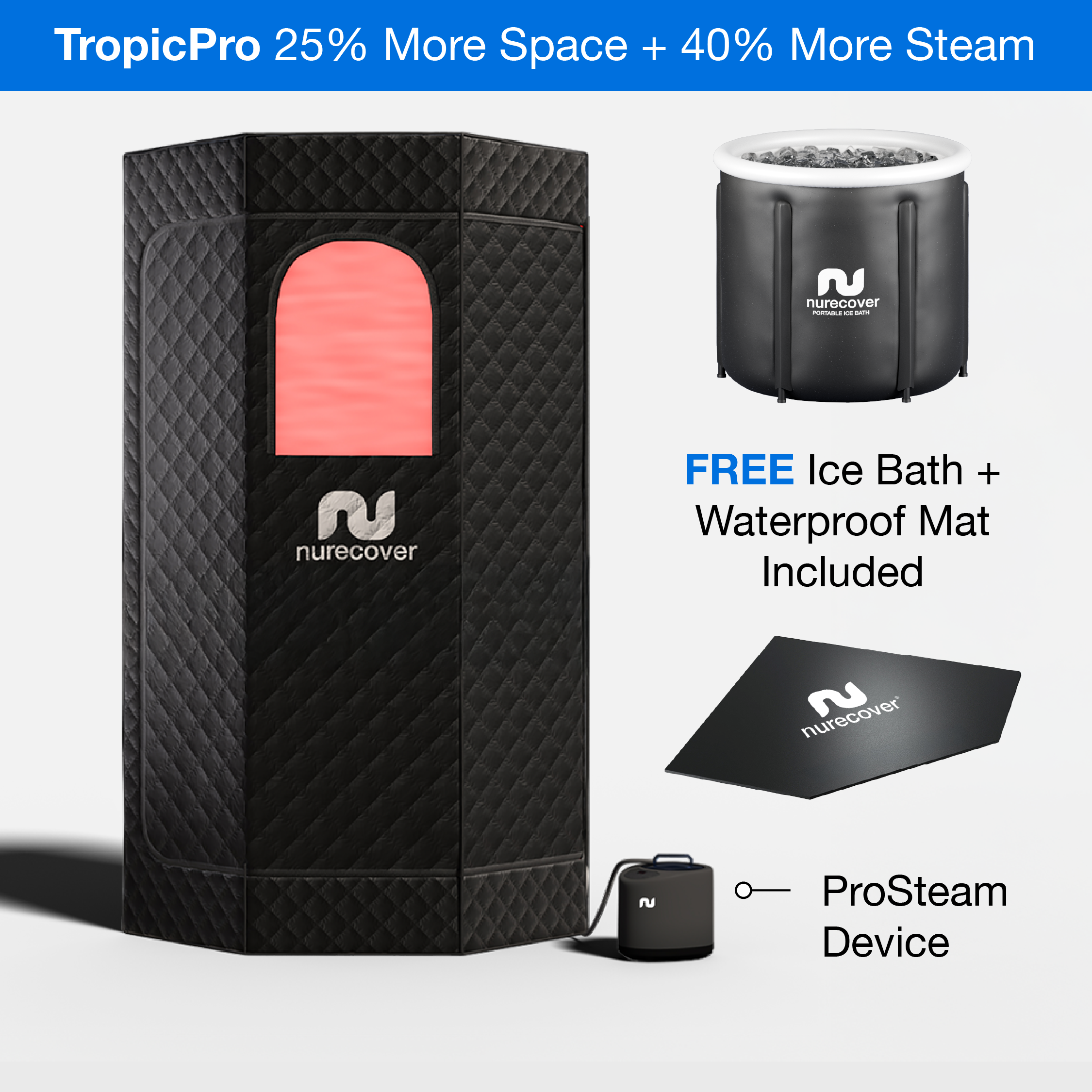 nurecover Tropic® Home Sauna + Ijsbad