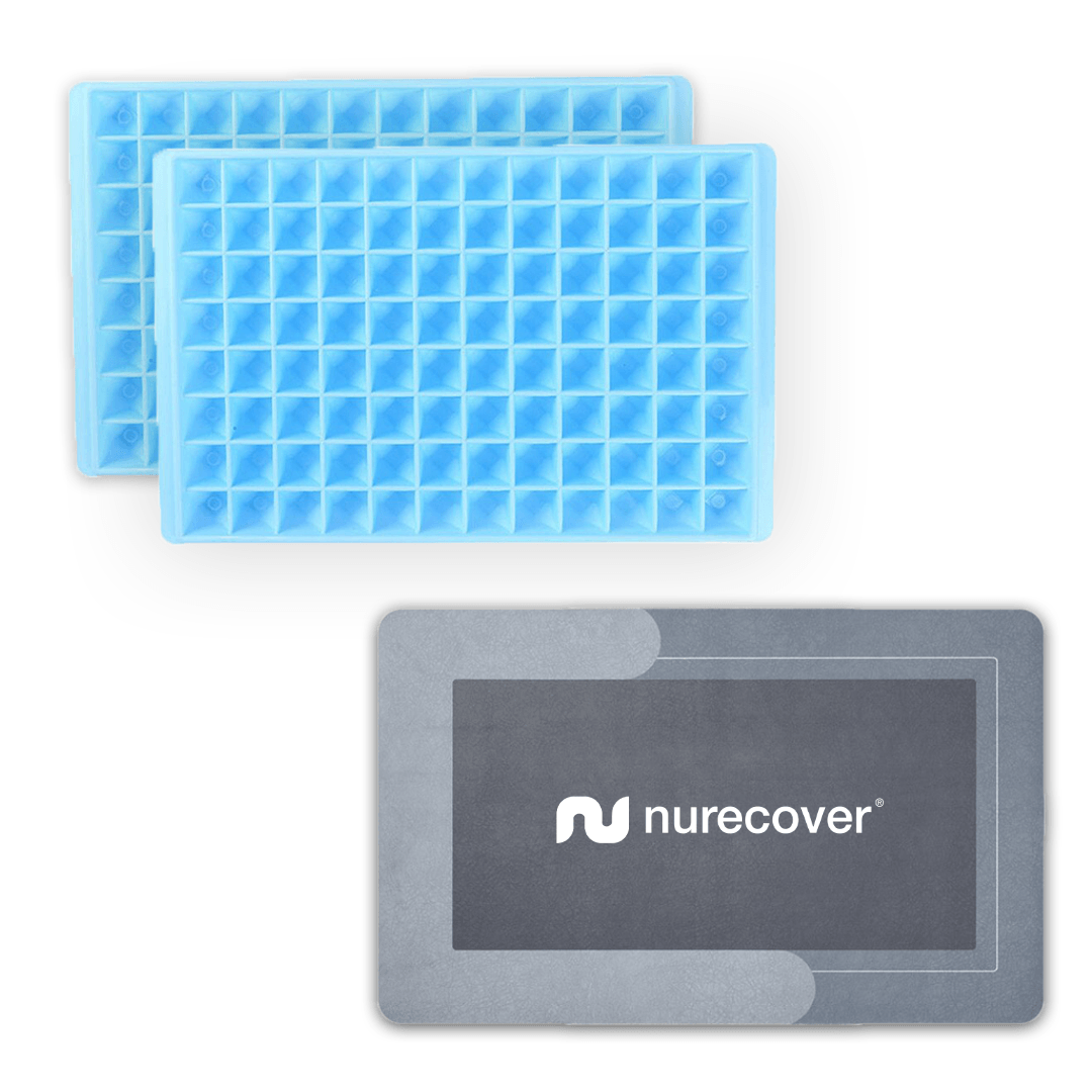 nurecover PodSet - 192 ijsblokjesbakjes + waterabsorberende mat - nurecover